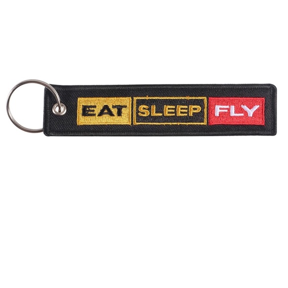 Aviator ‘Eat, Sleep, Fly’ Keychain Luggage Tag - Picture 3 of 15